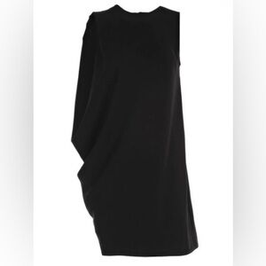 McQ Asymmetrical Black Cocktail Dress